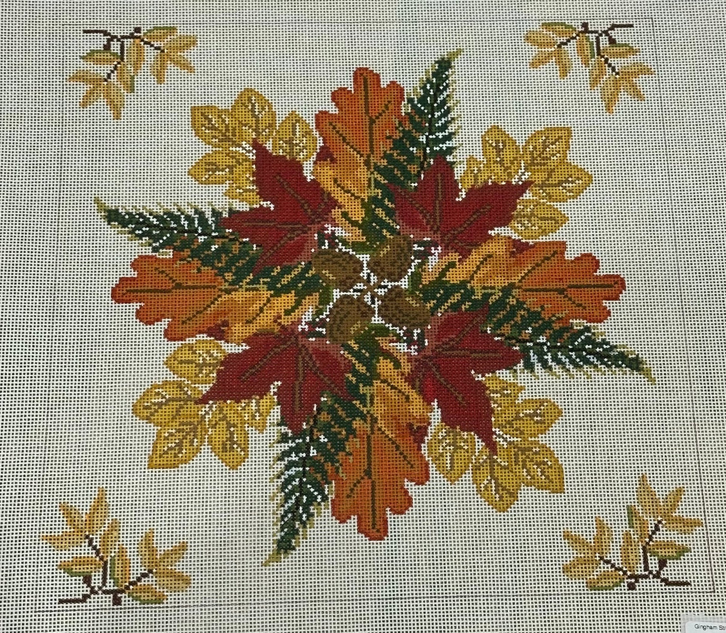 Fall Leaves and Ferns by Gingham Stitchery