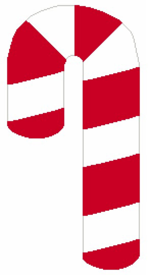 Candy cane with red and white stripes on a white background 13 mesh canvas