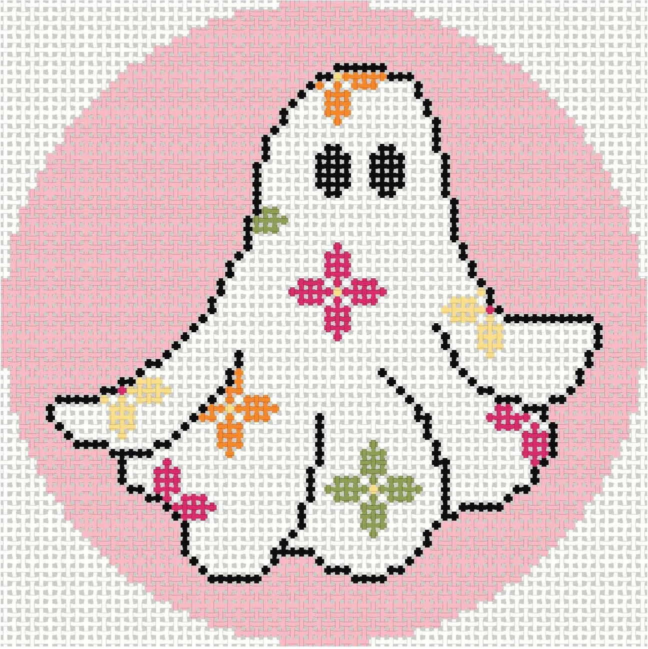 Ghost in Flowers Halloween Round by The Collection Designs