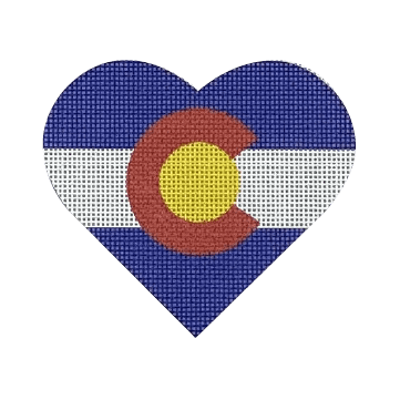 Colorado Flag Heart by Pepperberry Designs