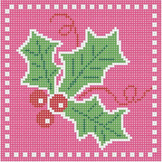 Pink Holly Leaf