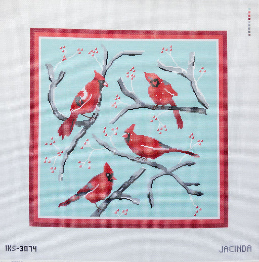 Large Winter Cardinals by Initial K Studio