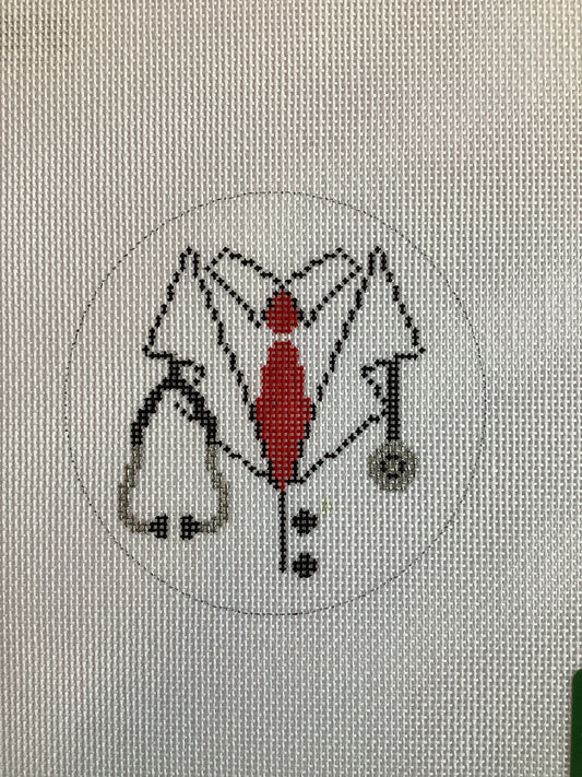 Doctor Coat Round Ornament