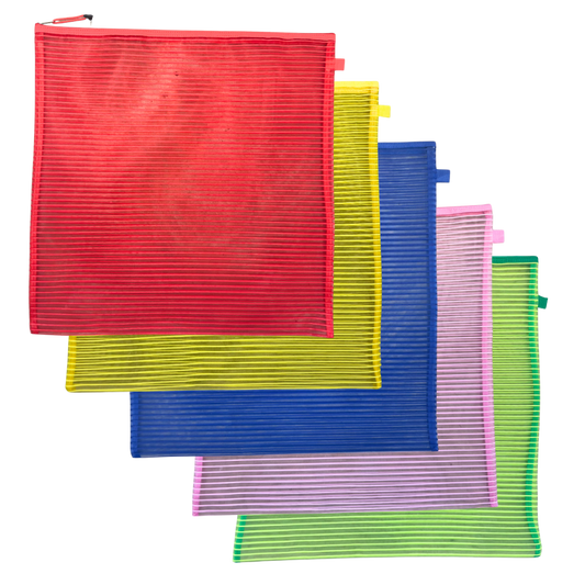 Mesh Bag - Medium (15" x 15") Square Mesh Zipper Project Bag