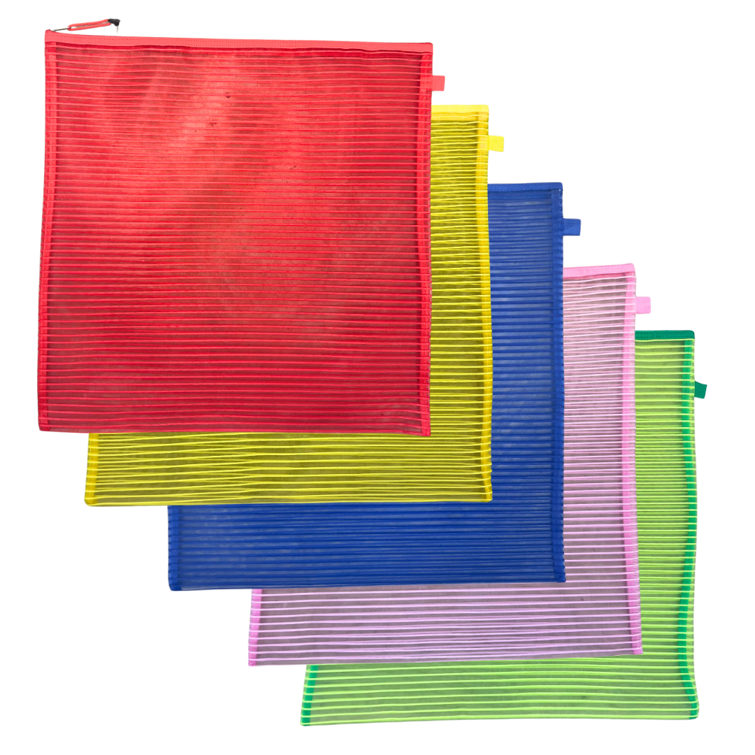 Mesh Bag - Medium (15" x 15") Square Mesh Zipper Project Bag