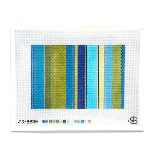 Tufted Stripe Clutch - Blues & Greens by Jenni Sandberg