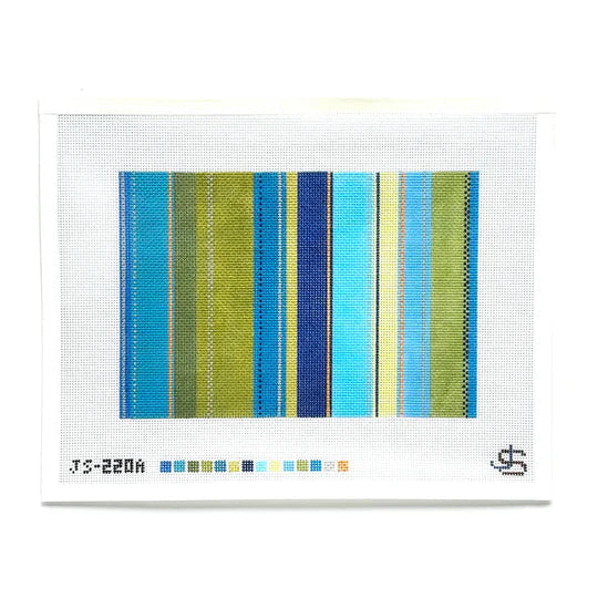 Tufted Stripe Clutch - Blues & Greens by Jenni Sandberg