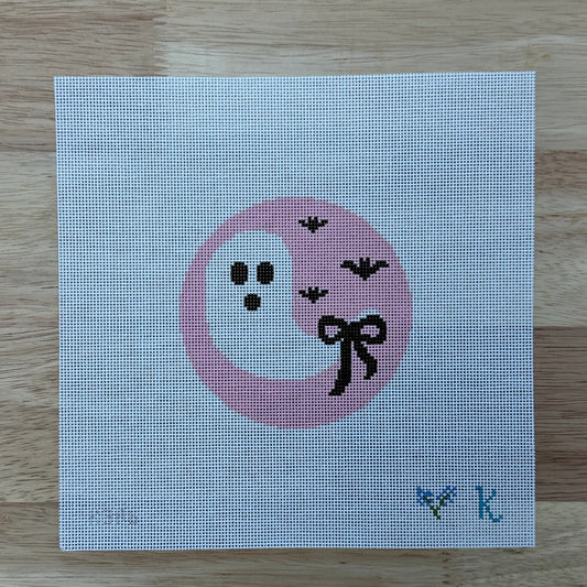 Ghost with Bow on Pink by The Collection Designs
