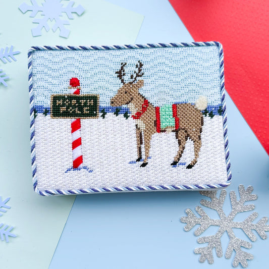 Reindeer Games/Reindeer & North Pole Sign by Stitch Style Needlepoint
