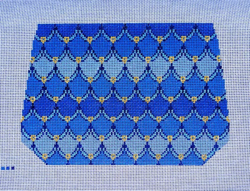 Blue Mermaid Clutch by Anne Fisher Needlepoint