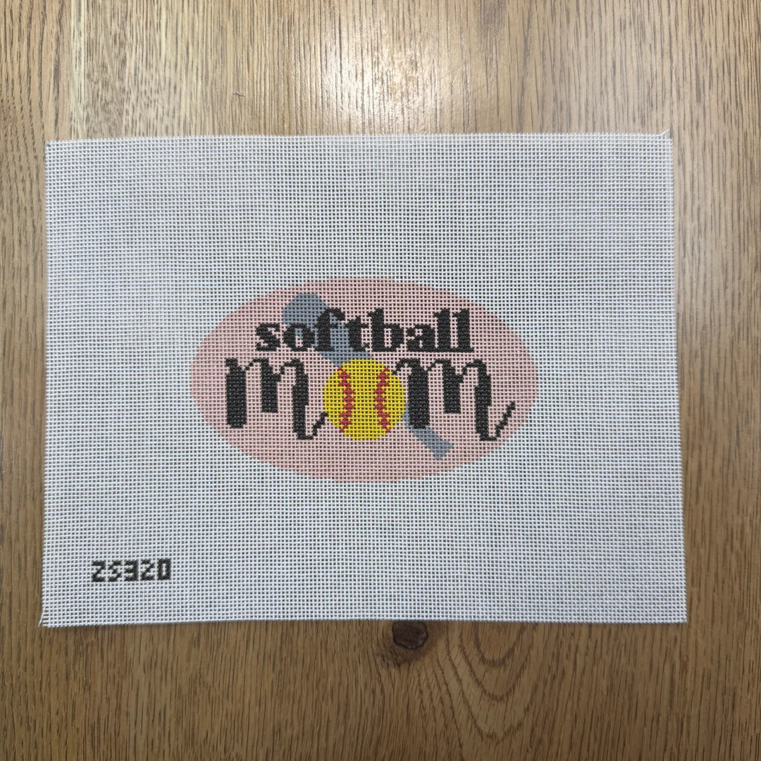 Softball Mom Printed Canvas