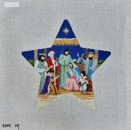 Star Nativity Tree Topper by Susan Roberts Needlepoint