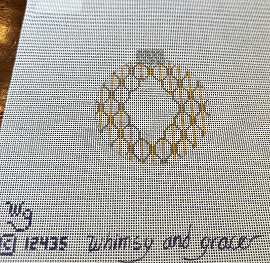 W- Initial Scallop- Gold