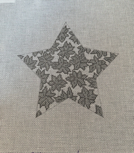 6" Poinsettia Star-Silver