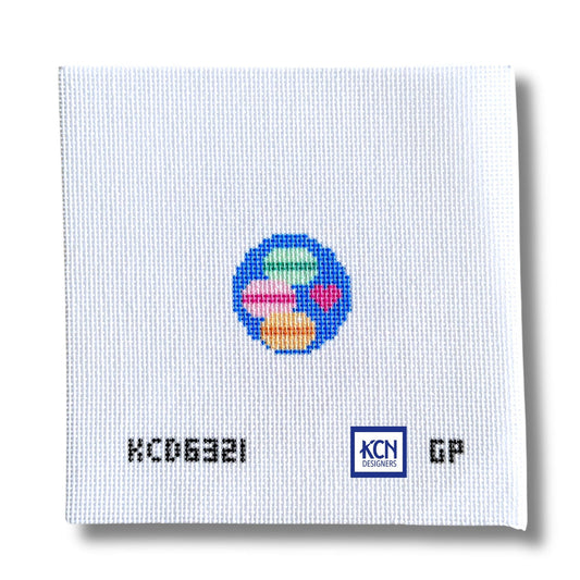 Macarons Fob Needlepoint Canvas by KCN Designers