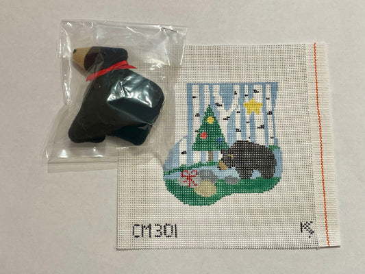 Bear, Birch Trees with Black Bear by Kathy Schenkel