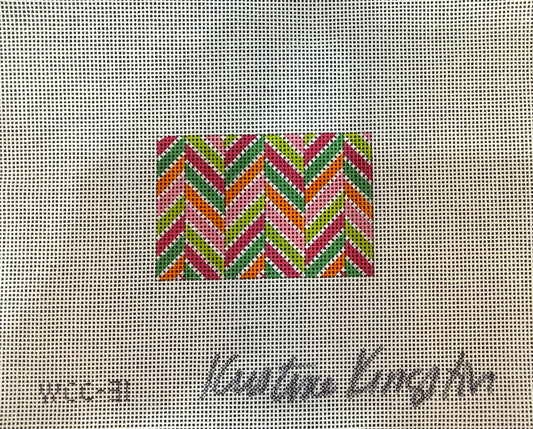 Chevron Multi Pinks, Greens & Oranges Wallet Insert by Kristine Kingston