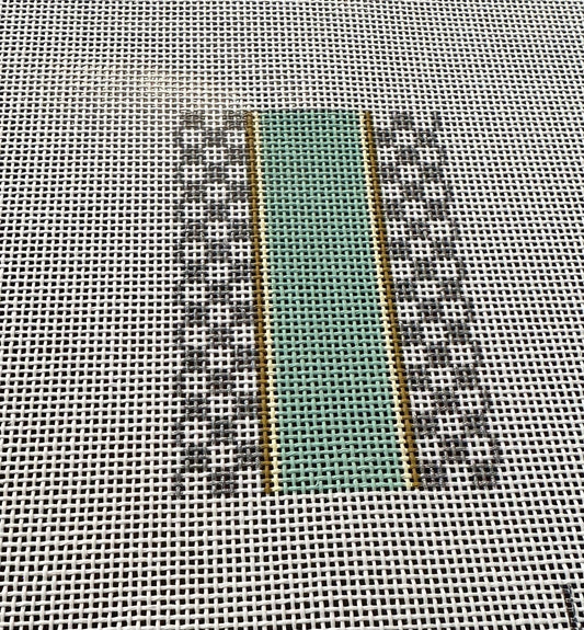 White Check Tag Insert by KTG Needlepoint