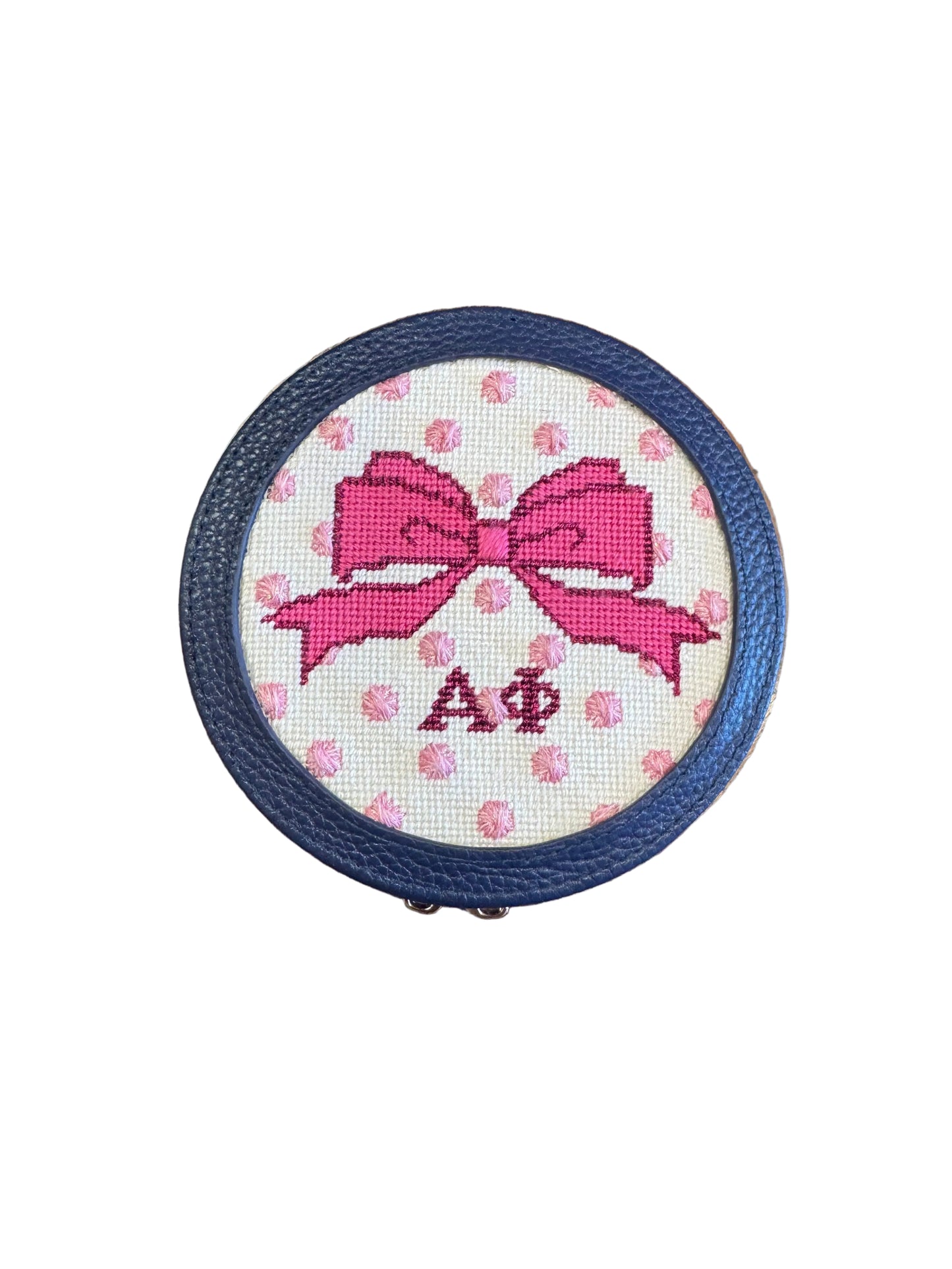 Alpha Phi with Bow Round PREORDER