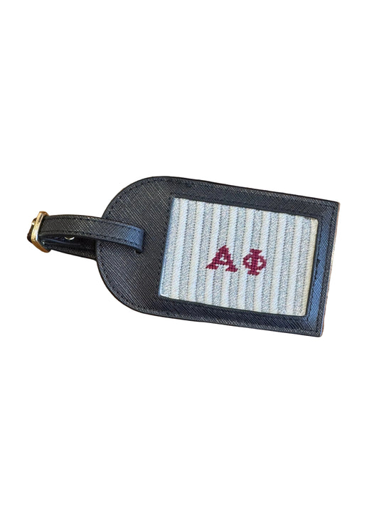 Alpha Phi with Stripes w/Luggage Tag- PREORDER