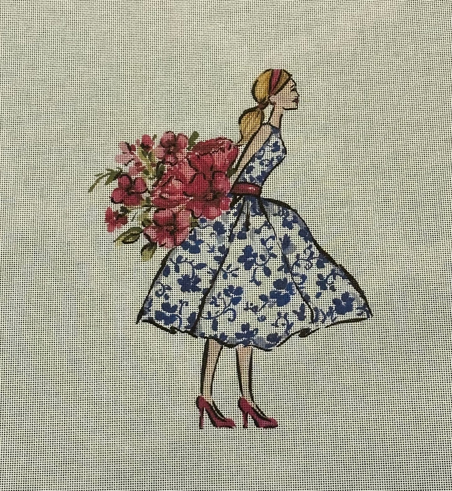 Blue & White Dress by The Collection