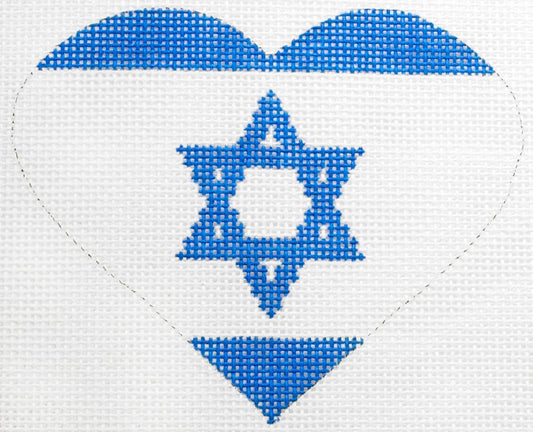 Israel Flag Heart by Pepperberry Designs