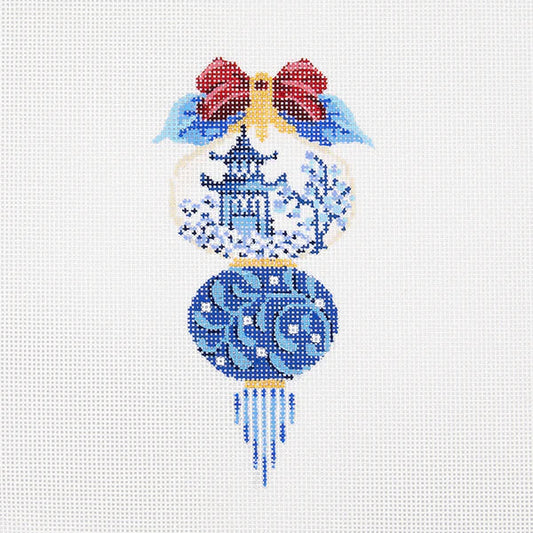 Blue/White Heritage Ornament by Kelly Clark