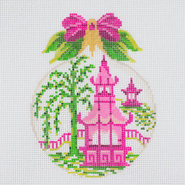 Pink Pagoda Kissing Ball by Kelly Clark