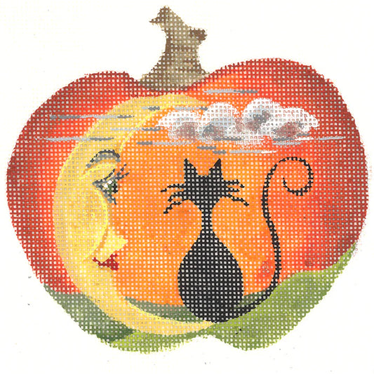 Quarter Moon w/Cat Pumpkin
