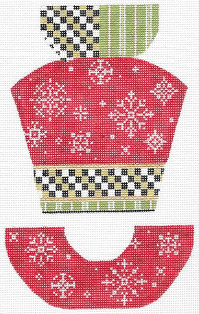 Snowflake & Red Velvet Hat
