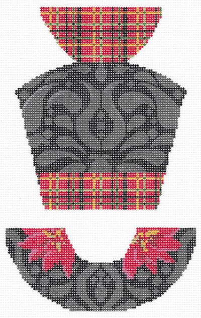 Plaid Taffeta & Black Velvet Hat