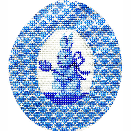 Blue Bunny w/Tulip Egg