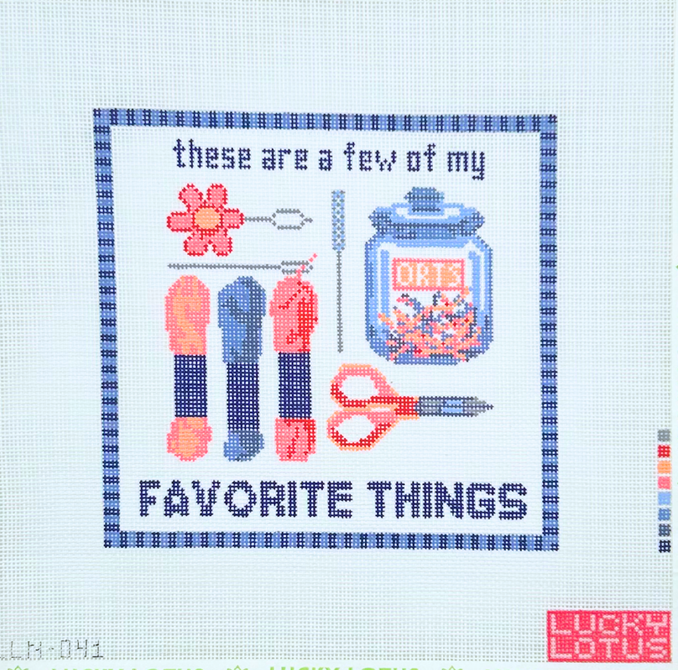 My favorite things - Needlepoint Inspired by Lucky Lotus (Copy)