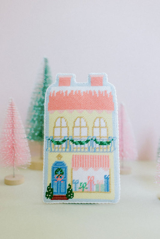 Christmas Village Yellow Shop by Le Point Studio