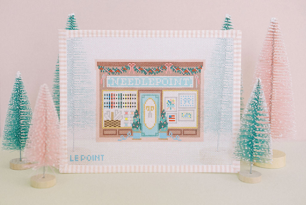 Christmas Village Needlepoint Shop by Le Point