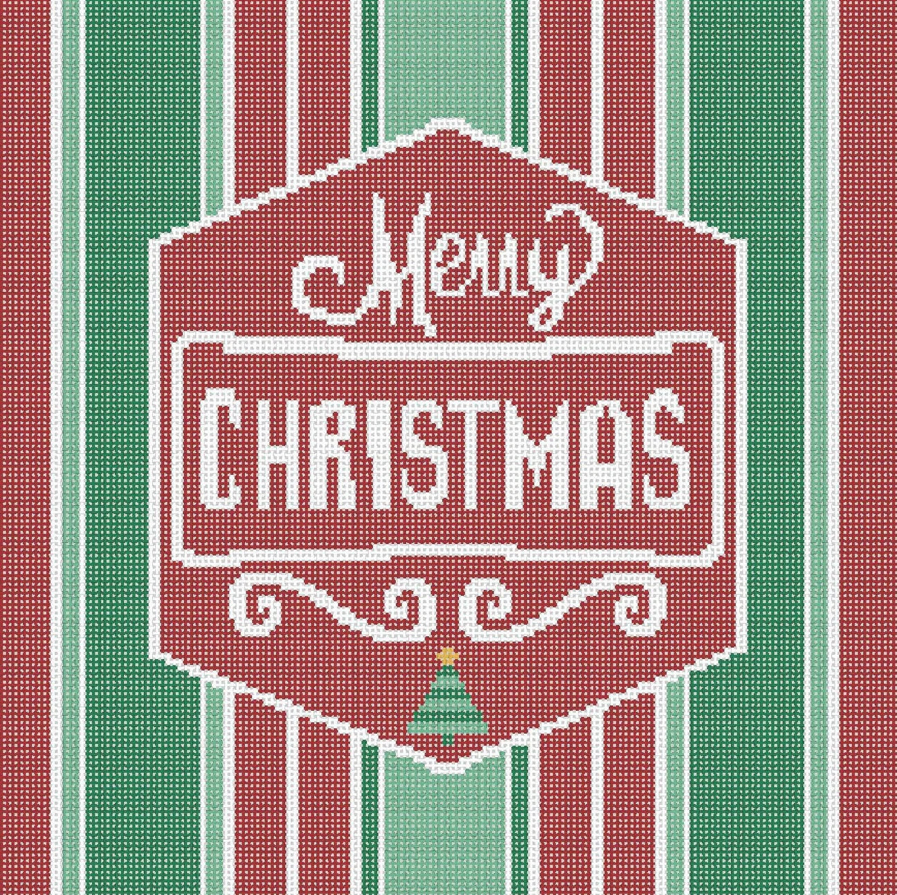 Merry Christmas on Stripe by The Collection Designs
