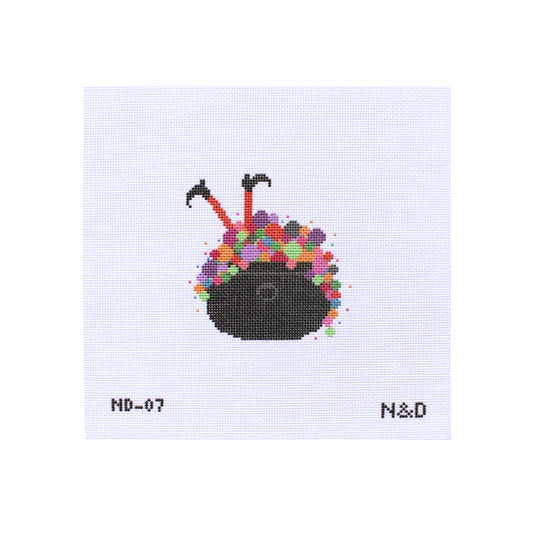 Colorful Bubble Cauldron Needlepoint Canvas