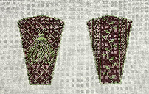 N's Bee Scissor Case- Aubergine & Lime
