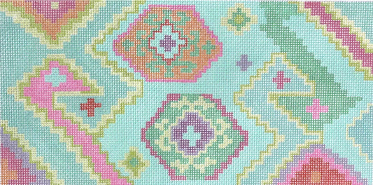 Kilim Rectangle w/Duck Head Motif - circus palette by Kate Dickerson