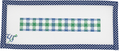 Blue & Green Plaid Key Fob