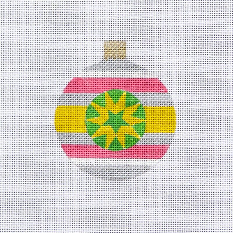 Round Pink & Gold w/Green Star by Pepperberry Designs
