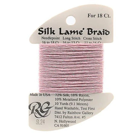Silk Lame' Braid - Baby Pink SL24