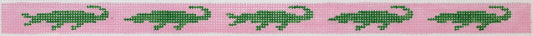 SGS-07 Sunglass Strap Green Gators on Pink