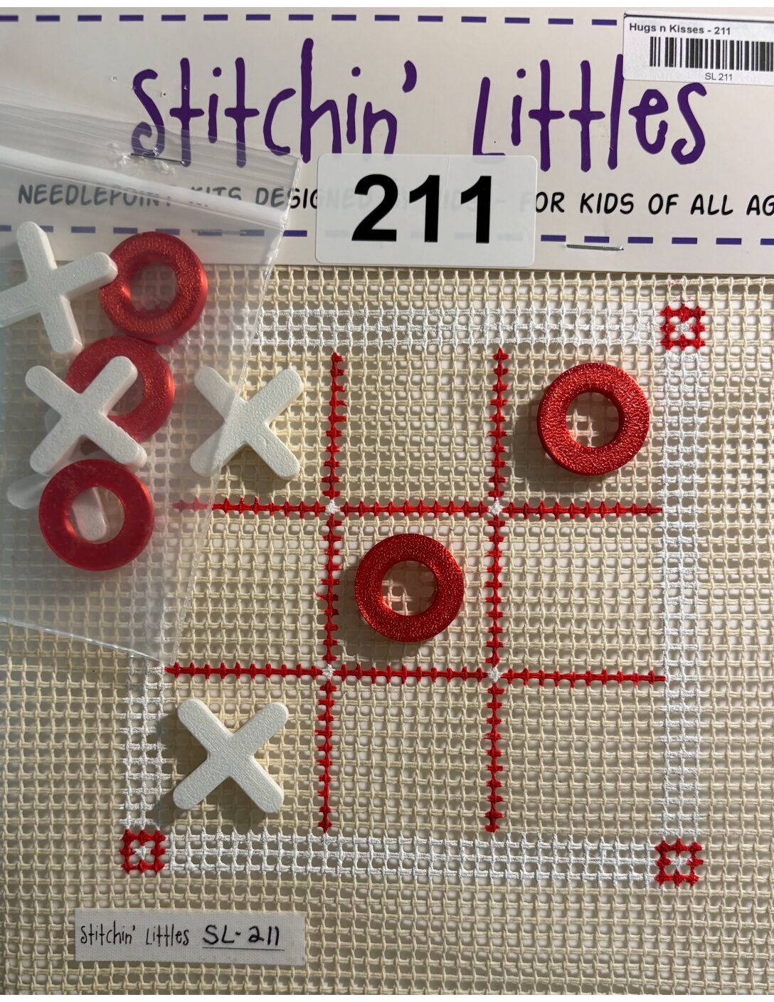 Hugs n Kisses Tic Tac Toe Kit by Stitchin' Littles
