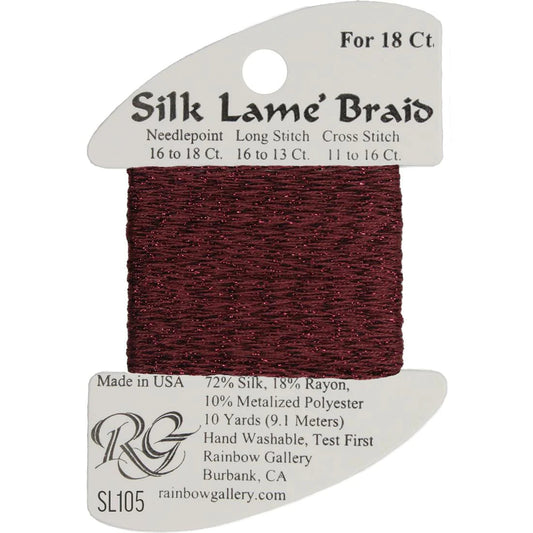 Silk Lame' Braid - Wine SK105