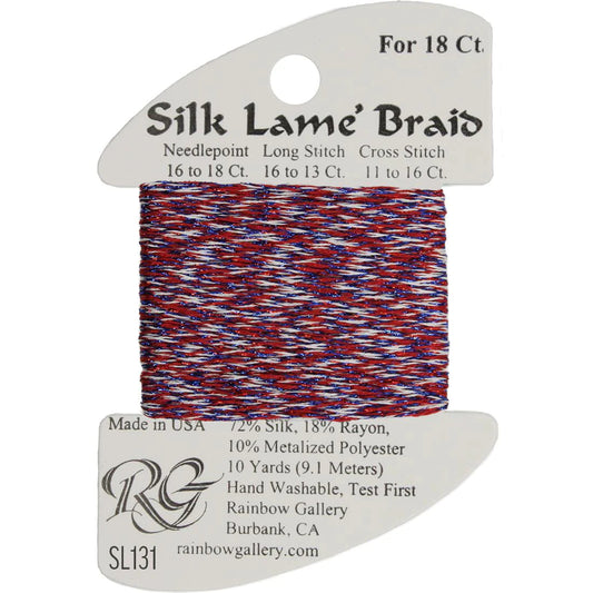 Silk Lame' Braid - Fourth of July SL131