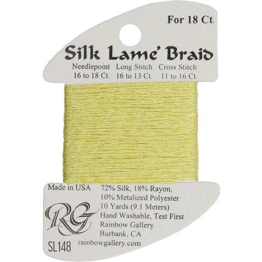 Silk Lame' Braid - Lemon Lime SL148