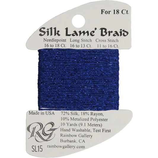 Silk Lame' Braid - Dark Blue SL15