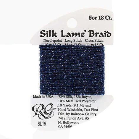 Silk Lame' Braid - Navy SL16