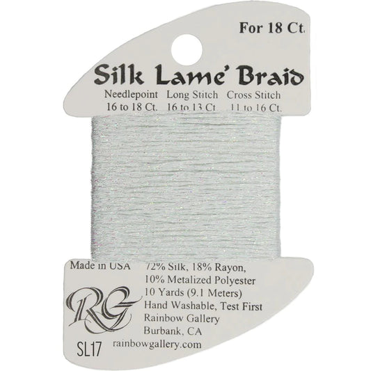 Silk Lame' Braid - Light  Surf Blue SL17